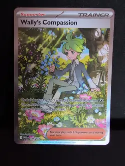 Pokemon TCG Mega Evolution Wally's Compassion 186/132 Secret Rare Card Near Mint - Image 1