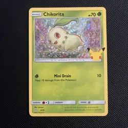 Pokemon TCG Chikorita McDonald's Promo Holo Card 2/25 Near Mint Condition - Image 1