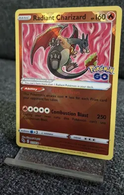 Pokemon TCG Radiant Charizard 011/078 – Pokemon GO – Radiant Rare Holo | Mint - Image 1