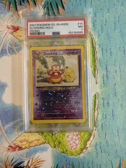 Pokemon Slowking Southern Islands Reverse Holo Promo 14/18 2001 English PSA 7 - Image 2