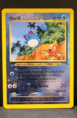 VINTAGE Pokemon Southern Islands Marill (W/ Magicarp) 11/18 NM Reverse Holo - Image 1