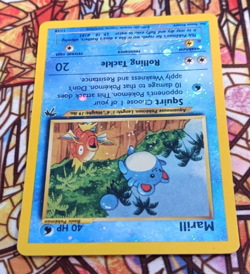 Marill 11/18 Southern Islands Reverse Holo SWIRL Pokemon Lightly Played - Image 3