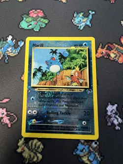 Marill #11 SWIRL Reverse Holo Southern Islands 2001 Pokemon WOTC 11/18 - Image 3