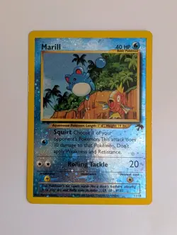 Pokemon Marill 11/18 Southern Islands Reverse Holo HP Condition - Image 1