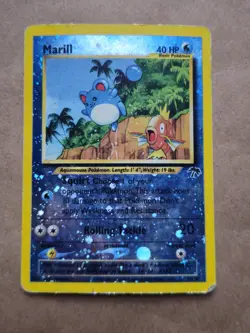 Pokemon Marill 11/18 Southern Islands Promo Reverse Holo 2001 WotC HP Damaged - Image 1