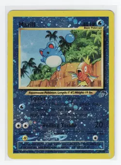 Pokemon Marill 11/18 Southern Islands Reverse Holo Vintage WOTC Card MP - Image 1