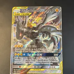 Pikachu & Zekrom GX SM168 Promo TAG TEAM Full Art Holo 240HP - Image 1