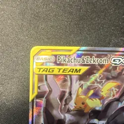 Pokemon TCG Pikachu & Zekrom GX TAG TEAM Promo Holo SM168 Eng 240 HP - Image 2