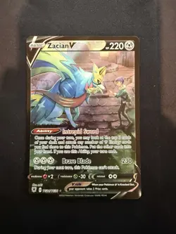 Pokemon TCG Zacian V TG21/TG30 Astral Radiance TG Full Art Holo EN 2022 220HP - Image 1