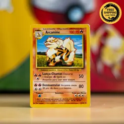 1999 BS 23/102 - Arcanine - Pokemon - Portuguese - Uncommon - Fire - Base Set - Image 1