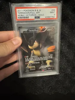 Terrakion Noble Victories Full Art Pokemon Card PSA 9 99/101 - Image 1