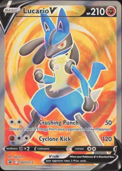 Lucario V SWSH213 Holo Promo Sword & Shield Promo Pokemon Near Mint - Image 1