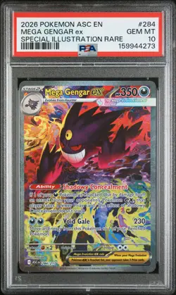 2026 POKEMON ASC EN-ASCENDED HEROES #284 MEGA GENGAR EX PSA 10 - Image 1