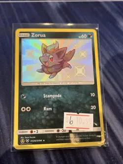Pokemon Zorua SV25/SV94 Hidden Fates Shiny Vault Shiny Holo Rare - Image 1