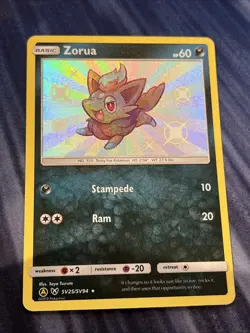 Pokemon Zorua SV25/SV94 Hidden Fates Shiny Vault Shiny Holo Rare - Image 2