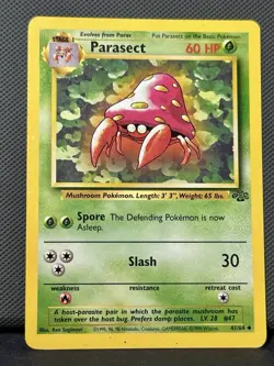 Parasect 41/64 Jungle Pokemon Card Vintage 1999 WOTC Uncommon Non-Holo NM - Image 1