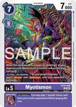 1x EX10-048 Myotismon Sinister Order Digimon Card Game x1 - Image 1