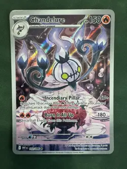 Chandelure 103/086 White Flare Holo Fullart English Pokemon Card NM - Image 1