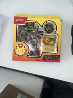Pokemon TCG Pokemon Day 2026 Box Pikachu Promo Coin 3 Booster Packs - Image 1