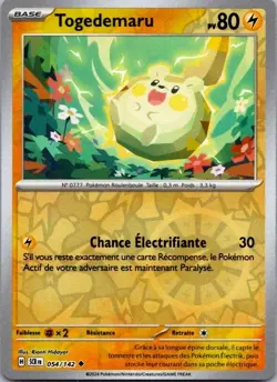 Carte Pokemon Togedemaru 054/142 Reverse - 2024 - Image 1