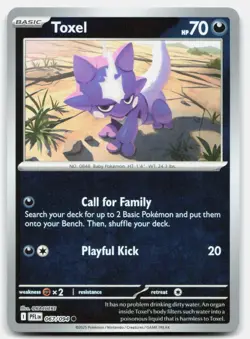 Toxel 067/094 Common Phantasmal Flames Pokemon Near Mint - Image 1