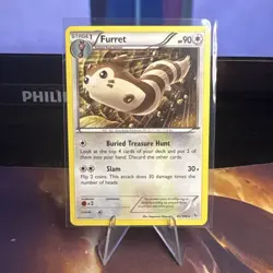 Pokemon Furret Flashfire 82/106 Stage 1 90 HP Rare Regular Card English - Image 1
