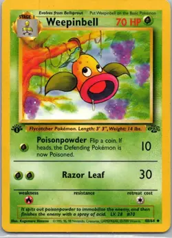 Pokemon TCG Weepinbell 48/64 Jungle LP - Image 1