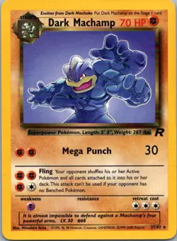 Pokemon TCG Dark Machamp 27/82 Team Rocket NM - Image 1