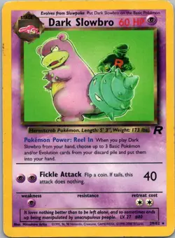 Pokemon TCG Dark Slowbro 29/82 Team Rocket MP - Image 1