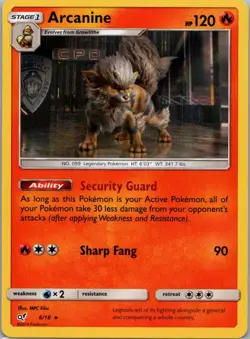 Pokemon TCG Arcanine 6/18 Detective Pikachu Holo NM - Image 1