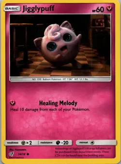 Pokemon TCG Jigglypuff 14/18 Detective Pikachu Holo NM - Image 1