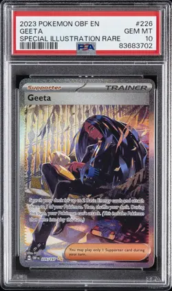 2023 POKEMON OBF EN-OBSIDIAN FLAMES SPECIAL ILLUSTRATION RARE #226 GEETA PSA 10 - Image 1