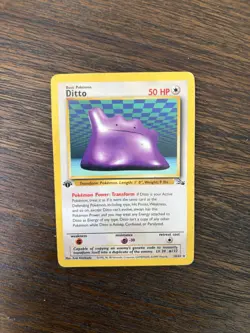 Ditto 18/62 Rare Fossil Pokemon 1st Edition Heavily Played - Image 1