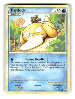 Psyduck 74/102 Common HGSS Triumphant Pokemon Lightly Played - Image 1