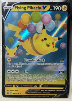 Flying Pikachu V 006/025 Ultra Rare Full Art Celebrations Holo English Pokemon - Image 1