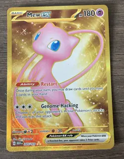 Pokemon Card TGC Gold Mew EX TCG Scarlet Violet-151 Hyper Rare 205/165 NM/LP - Image 1