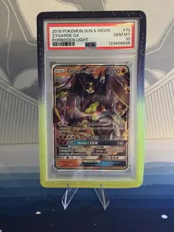 Pokemon TCG Zygarde GX 73/131 2018 SM Forbidden Light Holo Ultra Rare PSA 10 - Image 1