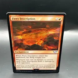 MTG Fiery Inscription (FOIL) U0126 Lord of the Rings + 1 Regular Card - Image 1