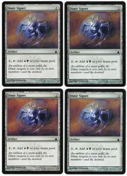 Dimir Signet x4 4x 2005 Ravnica: City of Guilds PLAYSET Artifact MTG LP AZ2 - Image 1