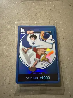 2026 ONE PIECE LOS ANGELES DODGERS MONKEY D LUFFY CARD PROMO 7/2/26 - Image 1