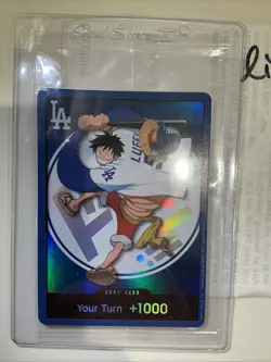 ONE PIECE DODGERS LUFFY DON CARD LOS ANGELES MONKEY D 2026 - Image 2