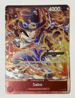 2024 One Piece Sabo Championship Event Pack Promo CS English Stamp Card P-044 - Image 1