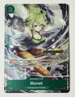 Monet CS 2024 One Piece Event Pack Championship Stamp Gold English Card Promo - Image 1