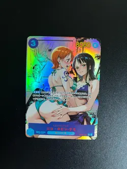 Nami x Robin Waifu Custom Card One Piece Anime Manga Holo Foil - Image 1