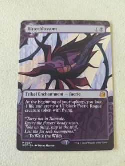 Bitterblossom BORDERLESS FOIL #0027 Wilds of Eldraine: Enchanting Tales MTG #31 - Image 1
