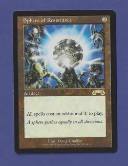 1998 Magic the Gathering - Sphere of Resistance - Exodus MTG - Image 1