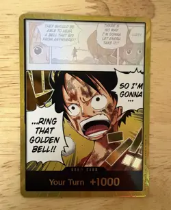 Bandai One Piece Card Game OP15 GOLD Don!!: Monkey D. Luffy Full Art Foil - Image 1