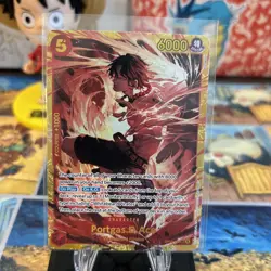 One Piece TCG Portgas D Ace Holo SEC OP16-118 English NM - Image 1