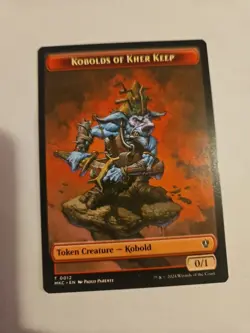 Gold & Kobolds of Kher Keep Double-Sided Token 25 & 12 MTG Commander MKC NP - Image 1