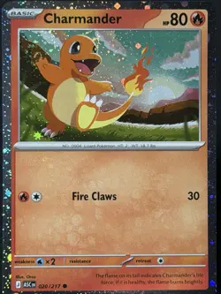 DOUBLE SWIRL 🌀💫 Charmander 020/217 Cosmos Holo Ascended ASC Pokemon Card NM #5 - Image 4